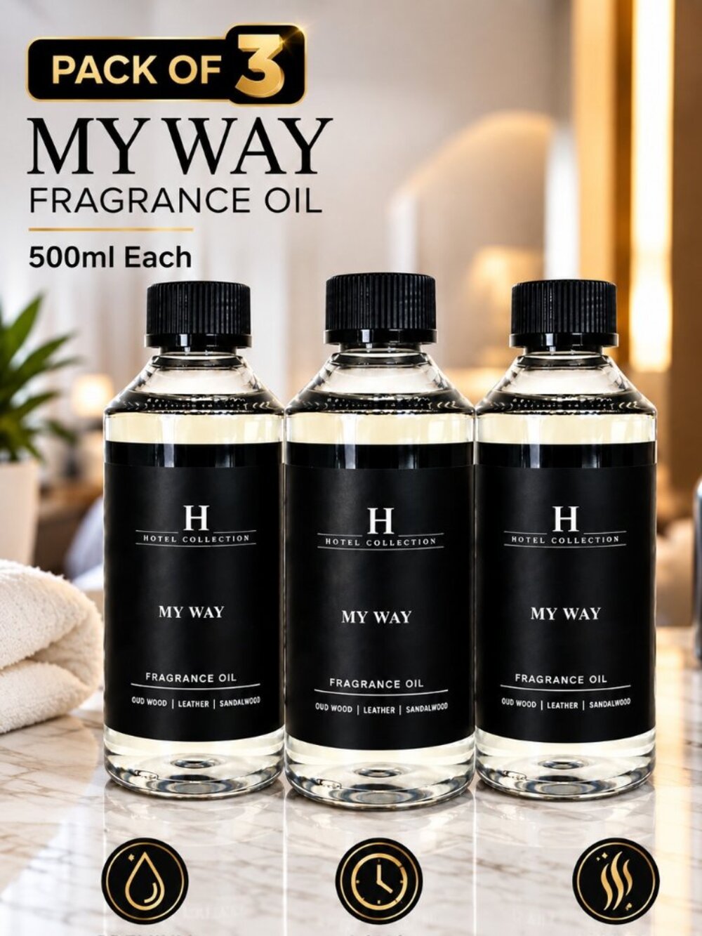 My Way 500ml Diffuser Oil 2 Pack Inspired By 1 Hotel Miami Collection .